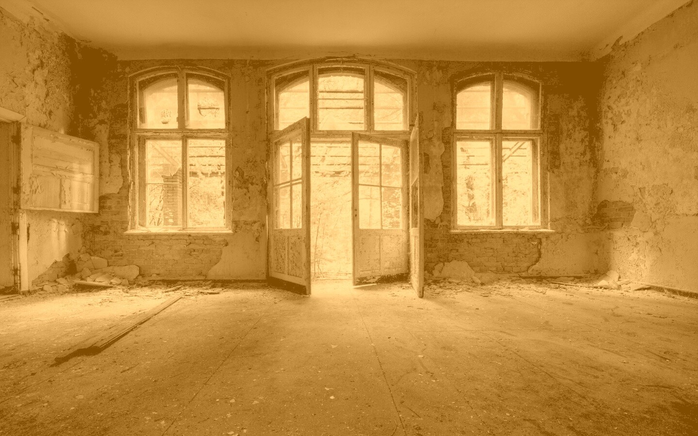 Комната в заброшенном здании обои