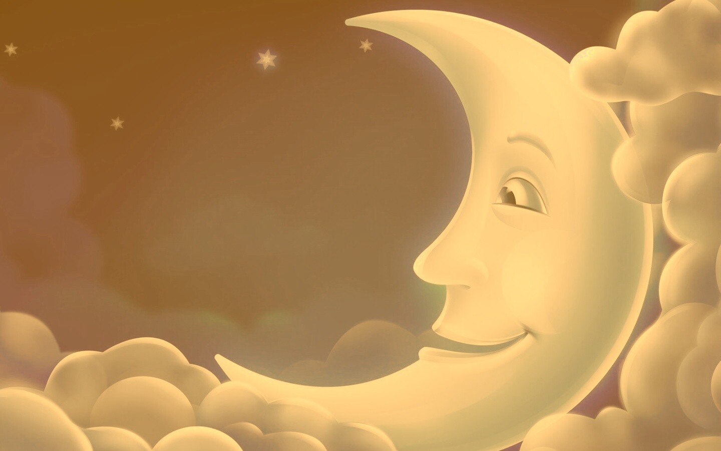 Мультяшный месяц обои