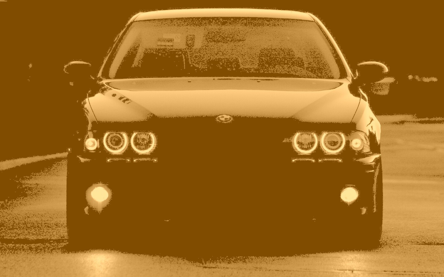 Чёрный BMW обои