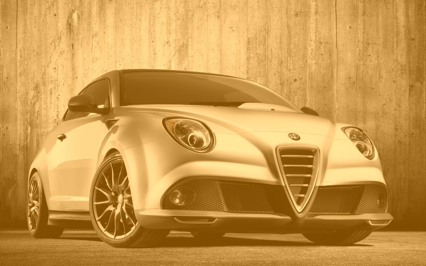 Alfa-Romeo вид спереди обои