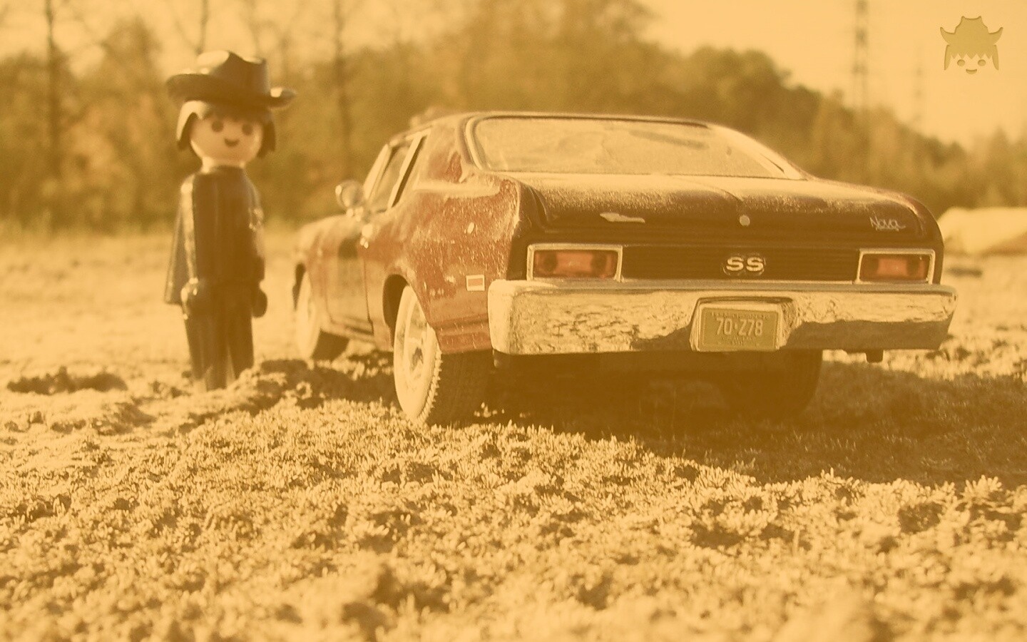 Машинка для человечка Lego обои