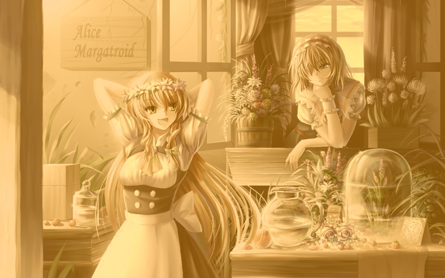 Анимешное утро обои