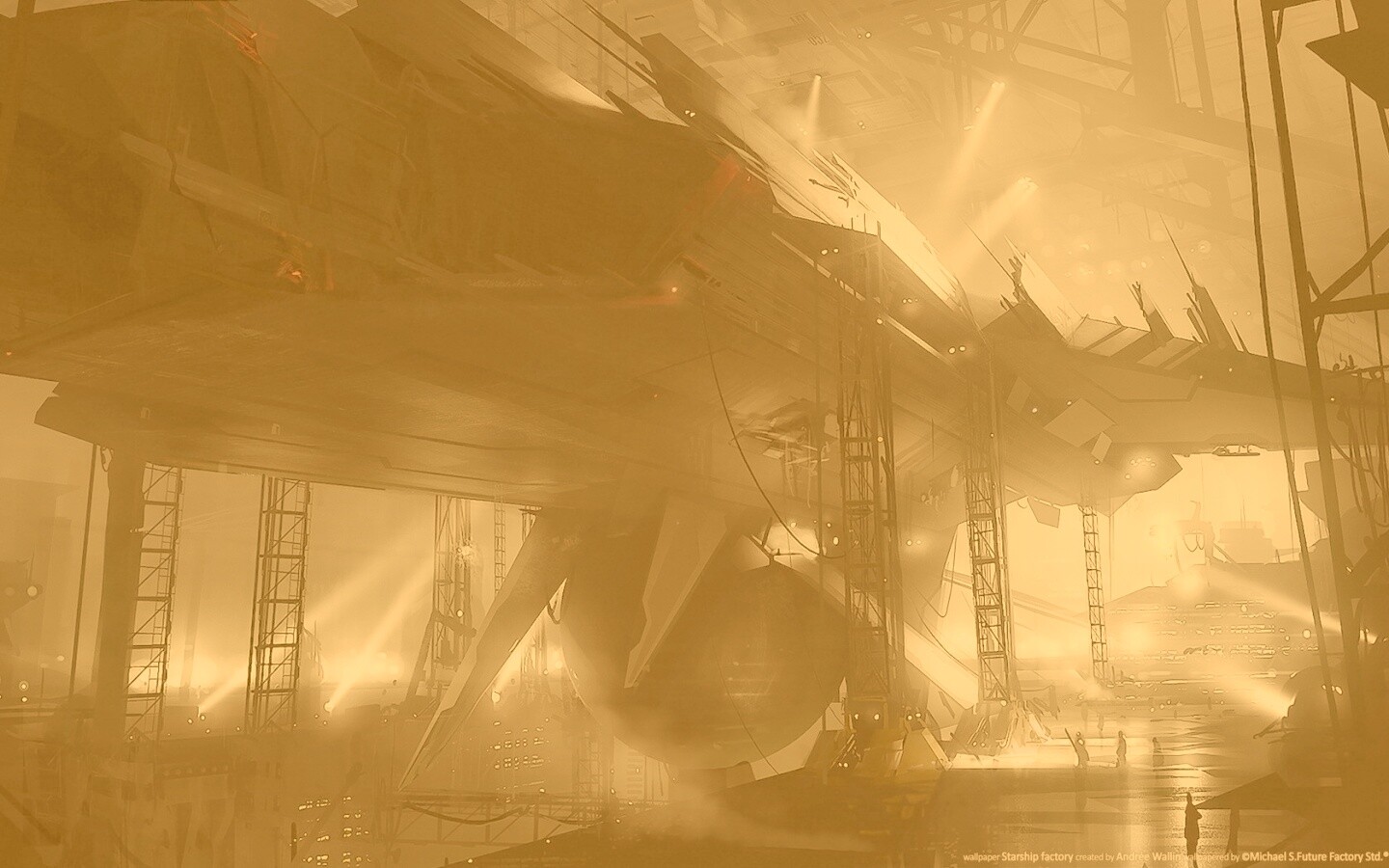 Сборка космического корабля обои