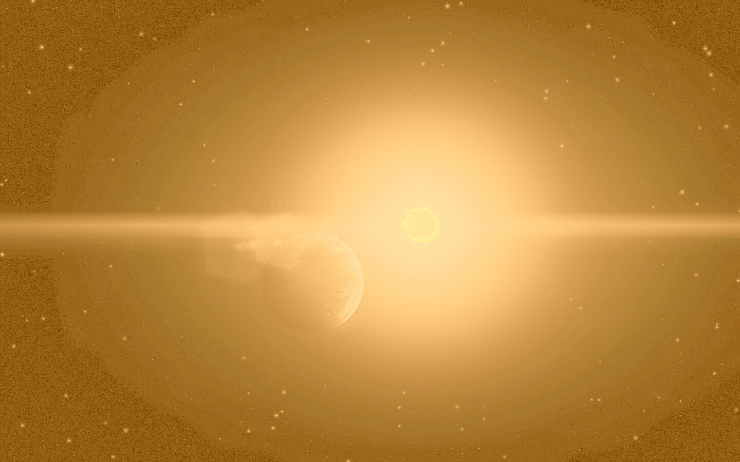 Планета на фоне звезды обои