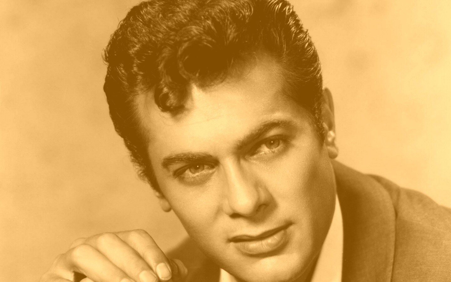 Чёрно белое фото Тони Кёртиса обои