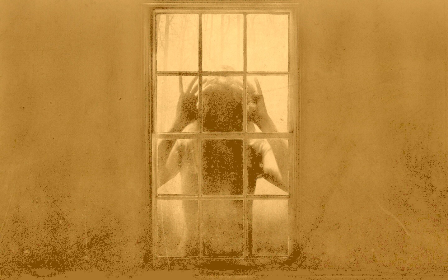 Страшная девоча в окне обои