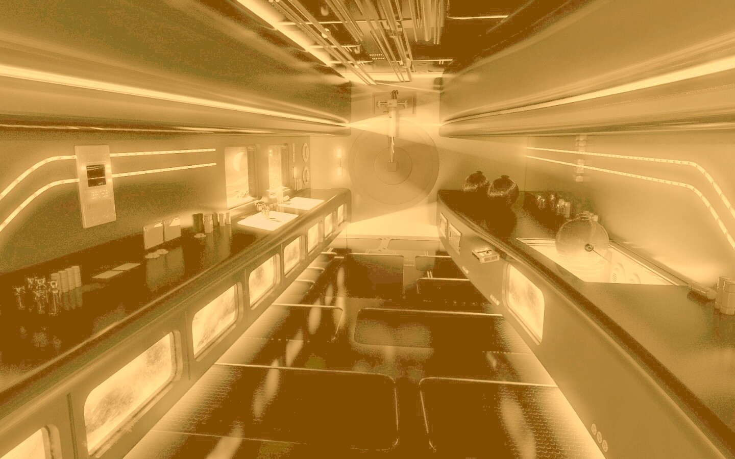 На борту космического корабля обои