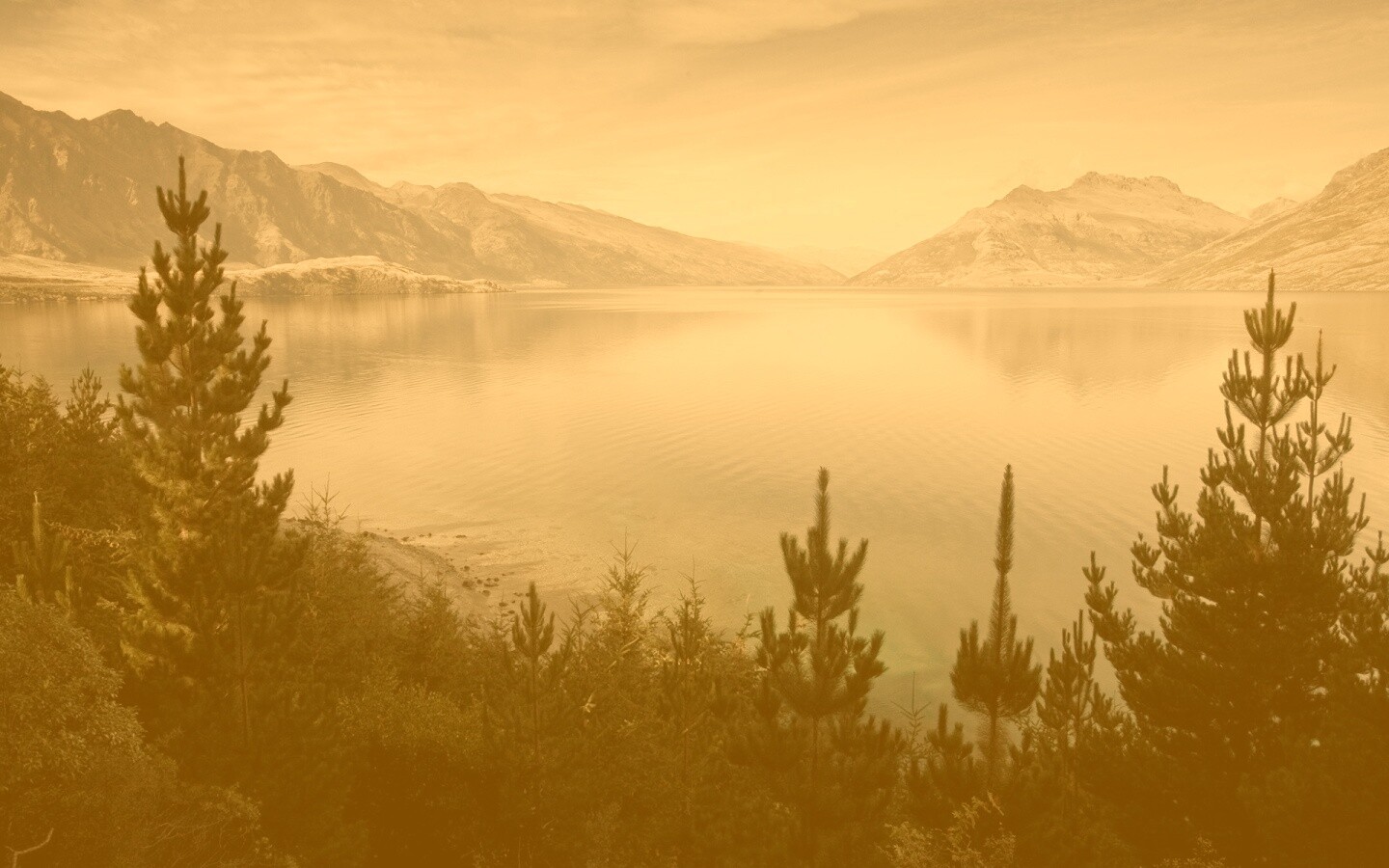 Безмятежное озеро в Новой Зеландии обои