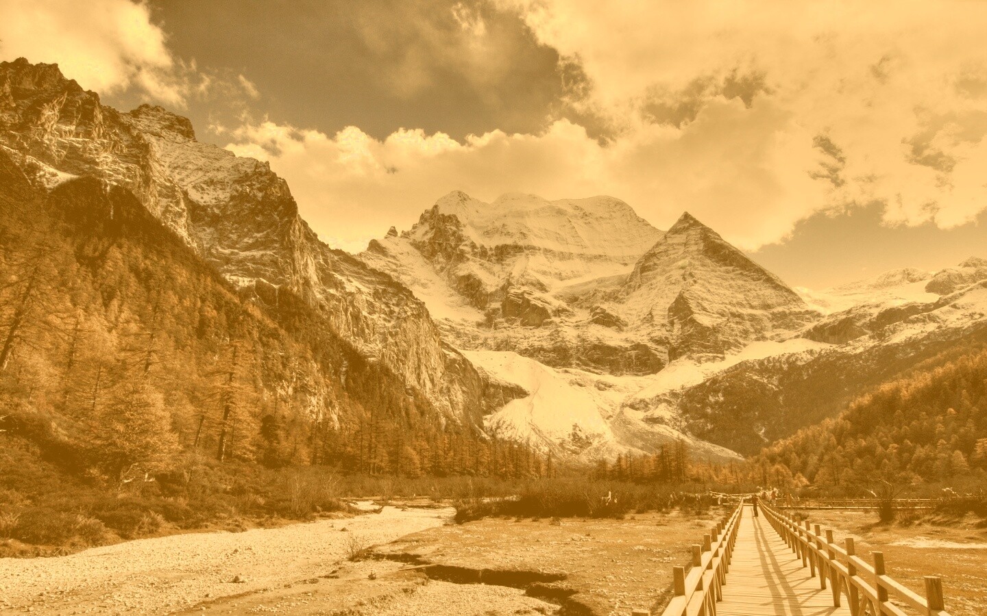 Дорога в горы обои