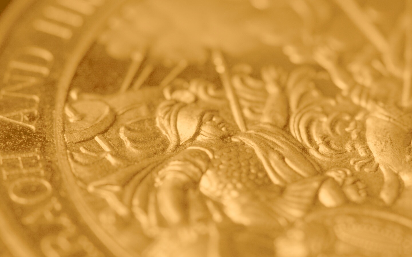 Монета в макро обои