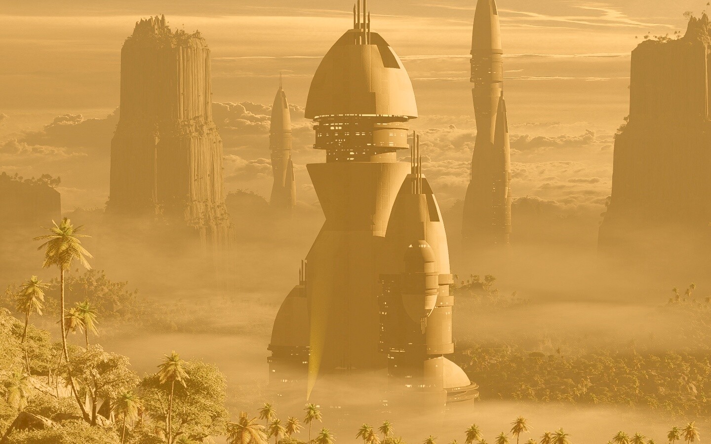 Город будущего обои