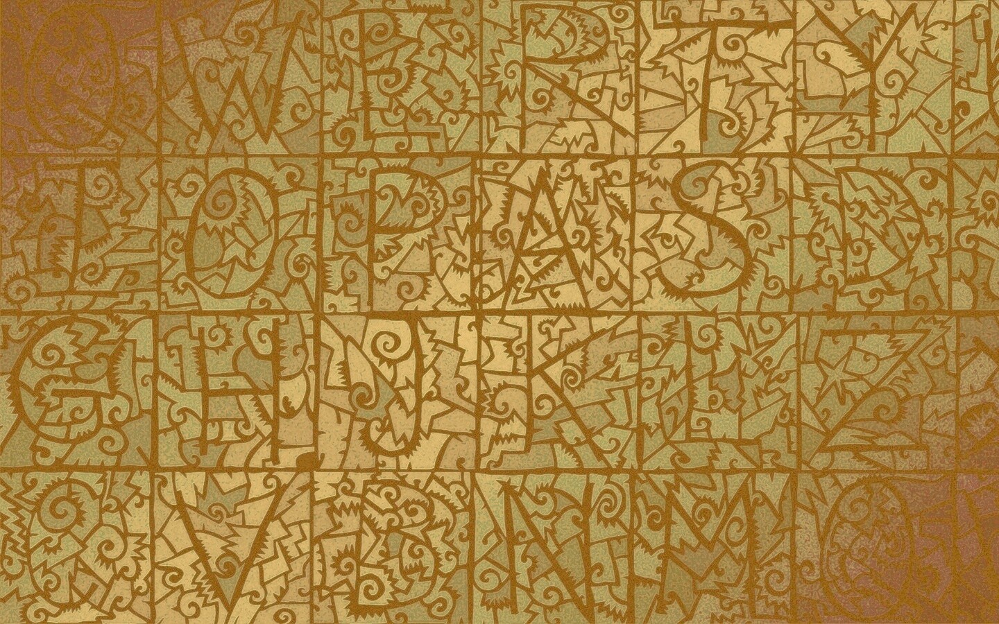 Витражные буквы обои