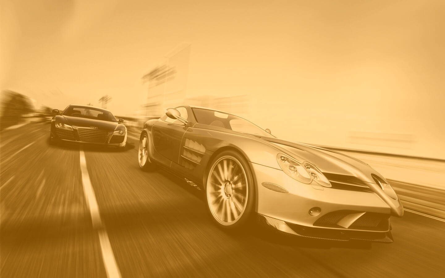 Гонка Ауди и Мерседеса обои