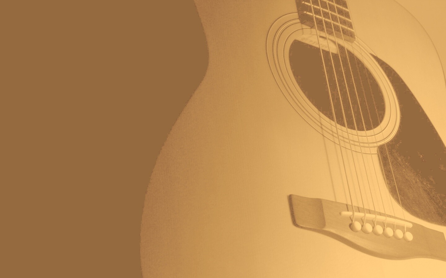 Акустическая гитара в синих тонах обои