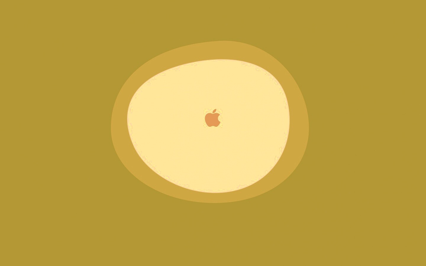 Apple в белом круге обои