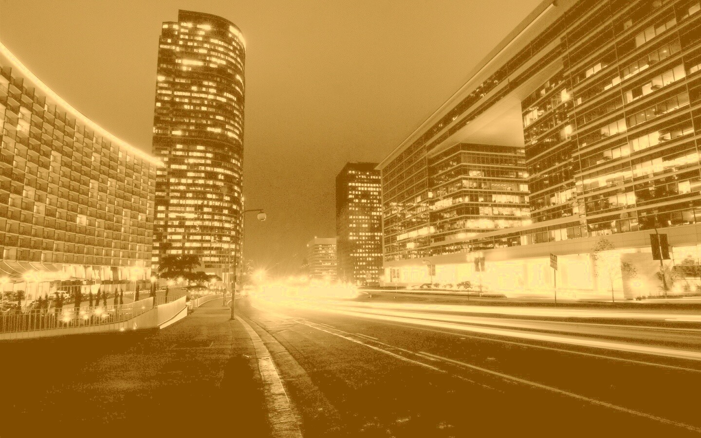 Ночные огни мегаполиса обои