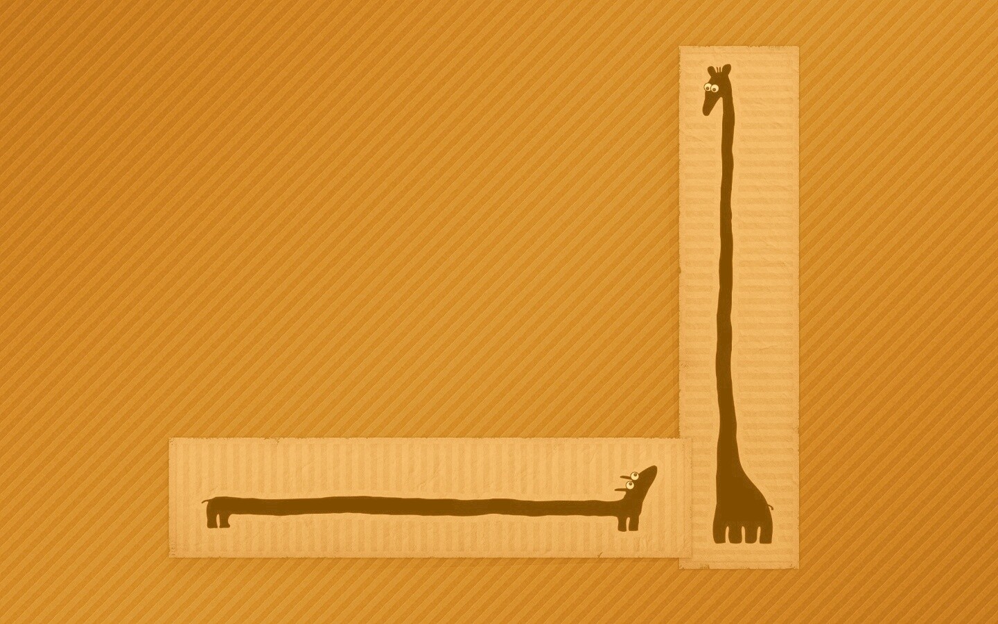 Жираф и такса обои