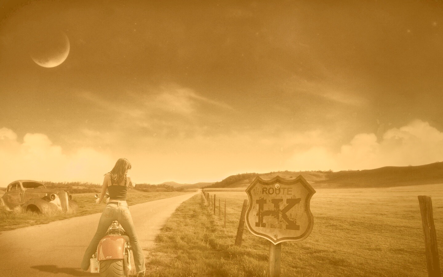 Путешествие на мотоцикле обои