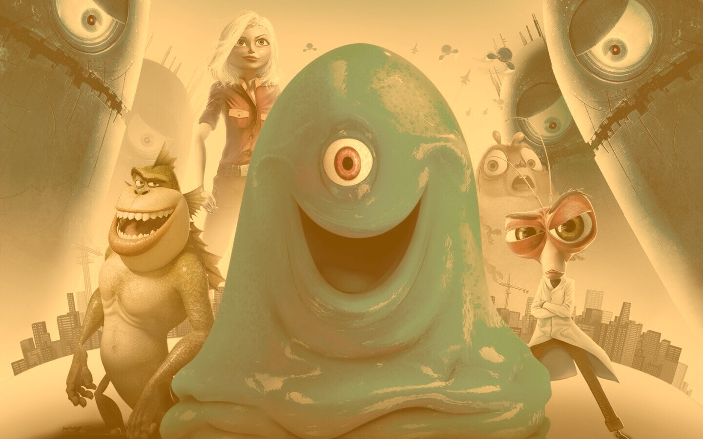 Монстры против пришельцев обои