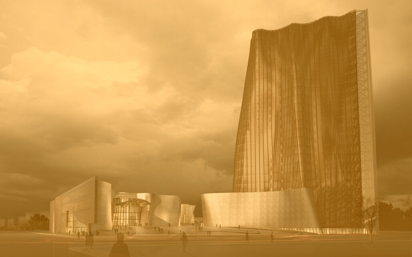 Здание обои