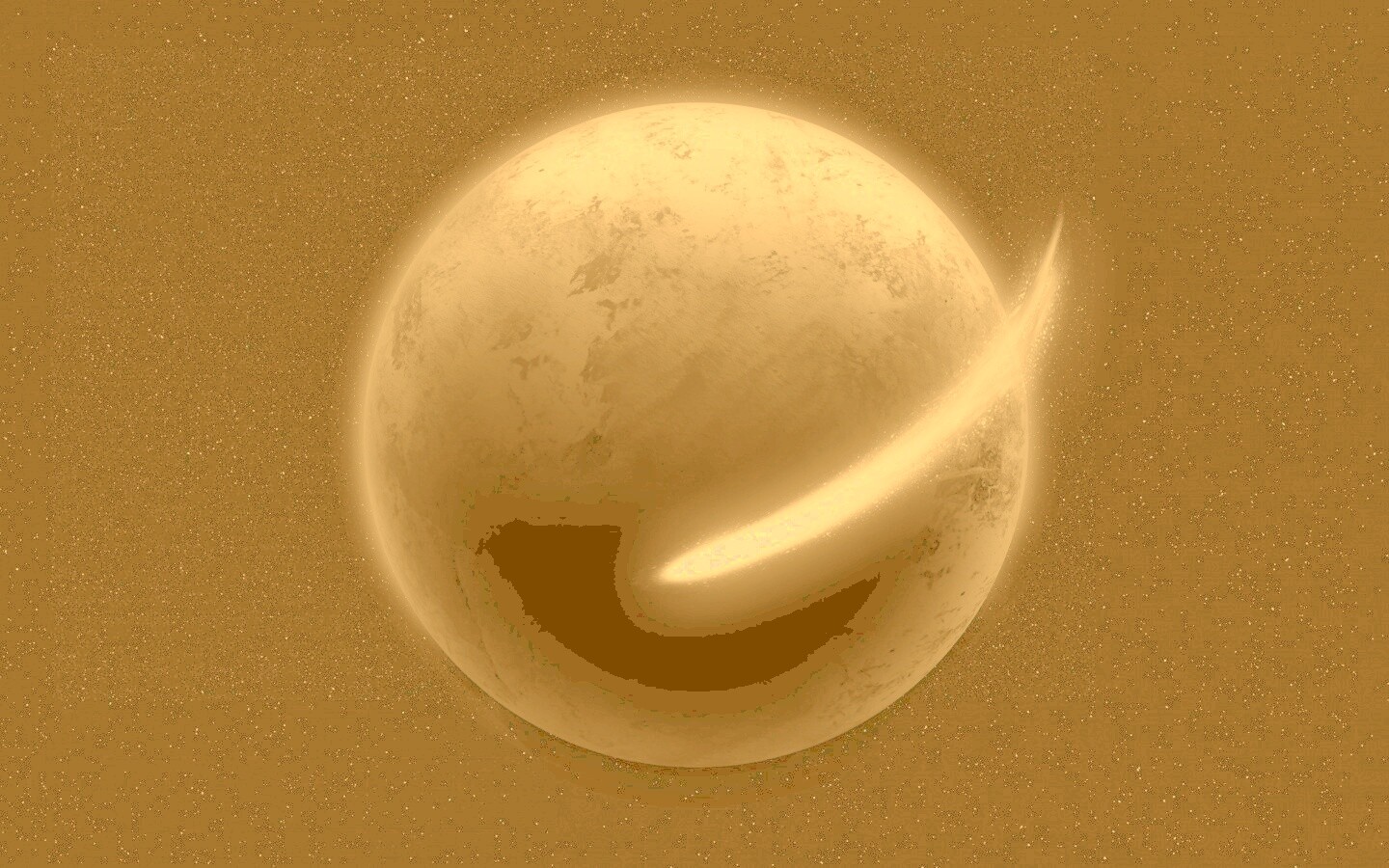 Комента облетает планету обои