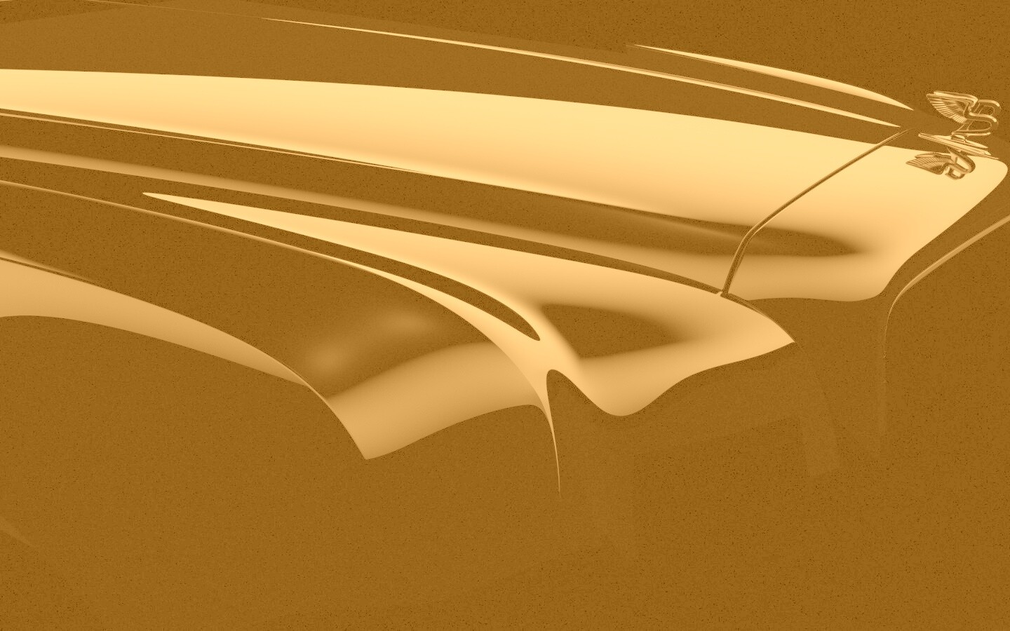 Капот чёрного авто обои