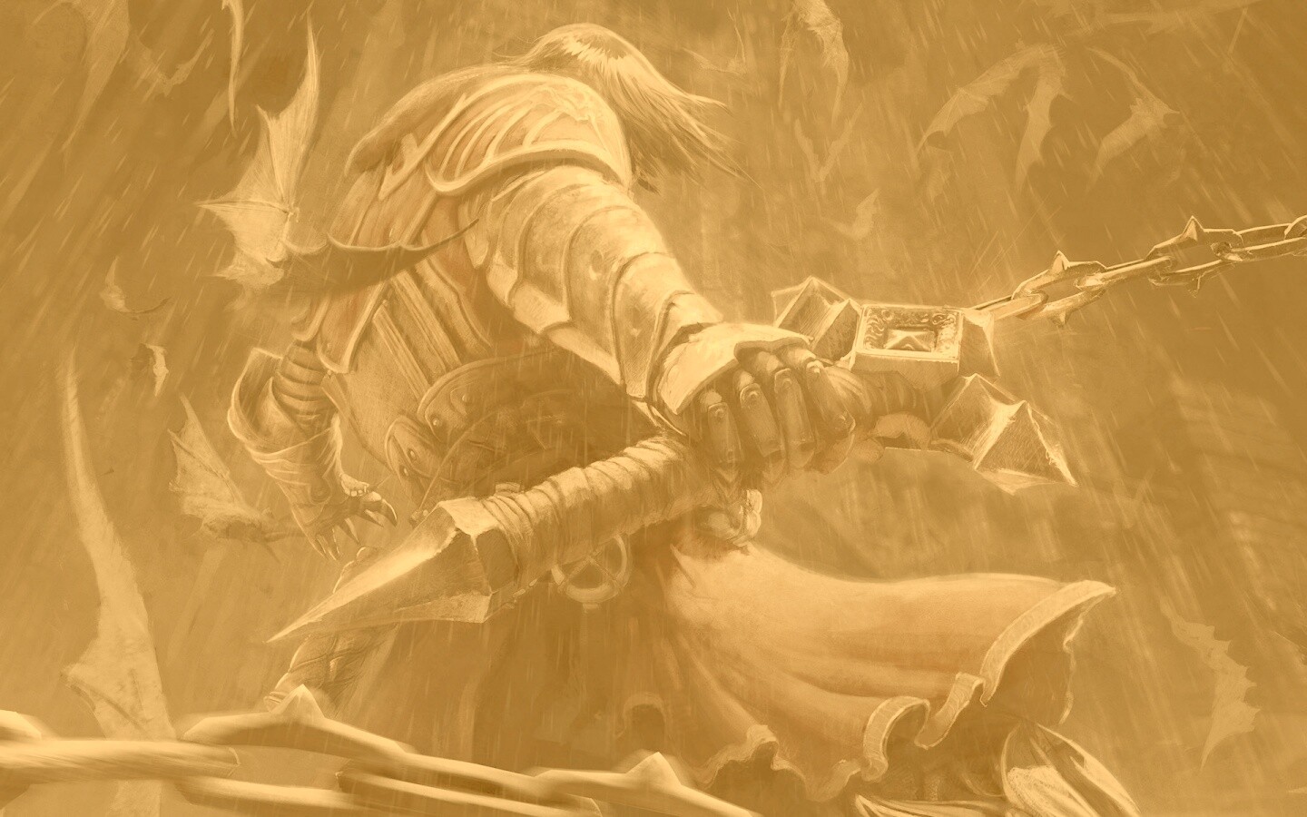 Воин с булавой обои