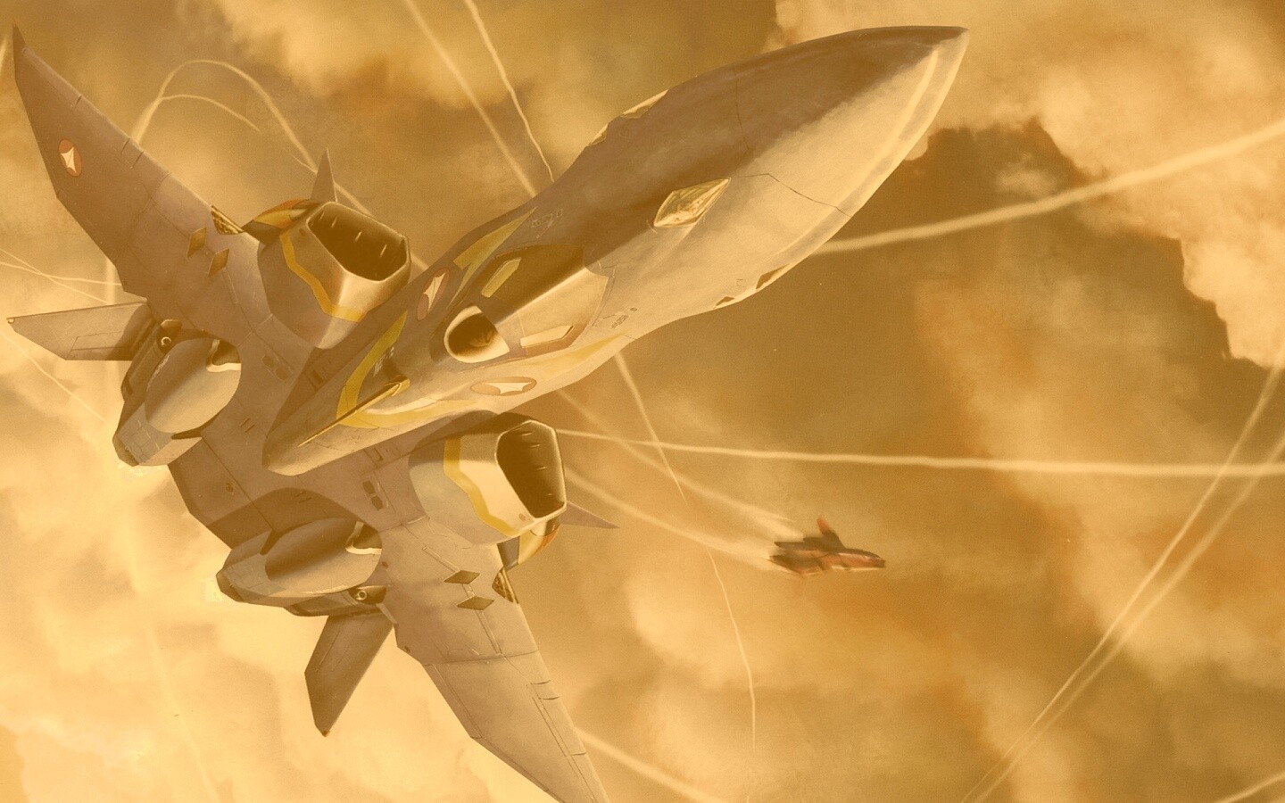 Фантастический самолёт делает бочку обои