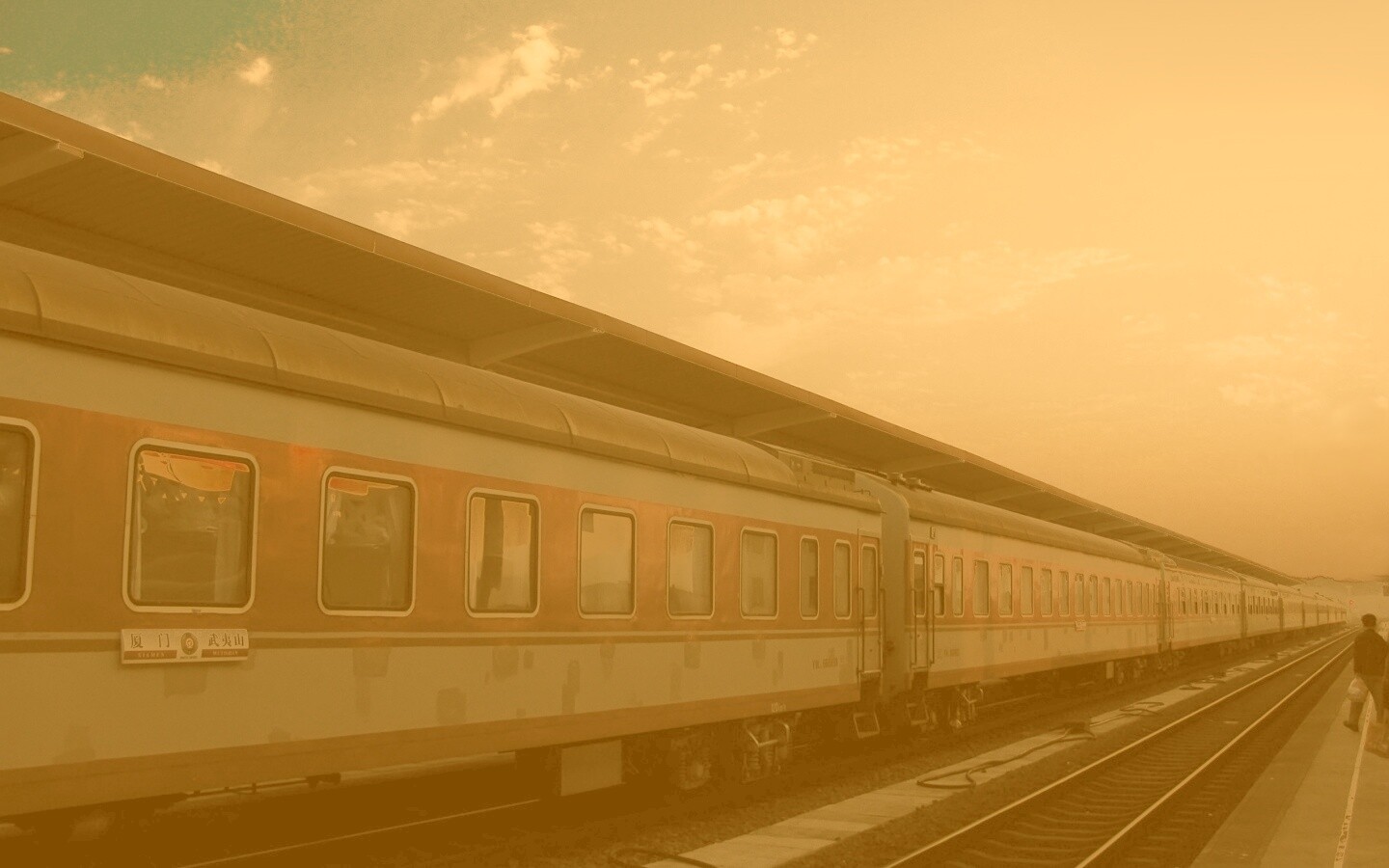 Пассажирский состав обои