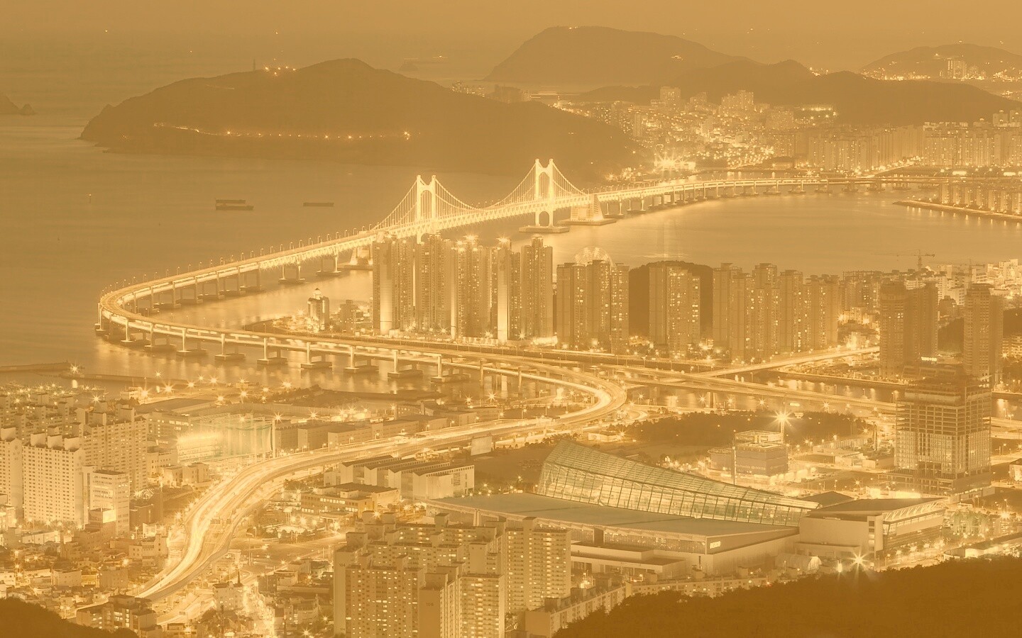 Ночной город обои