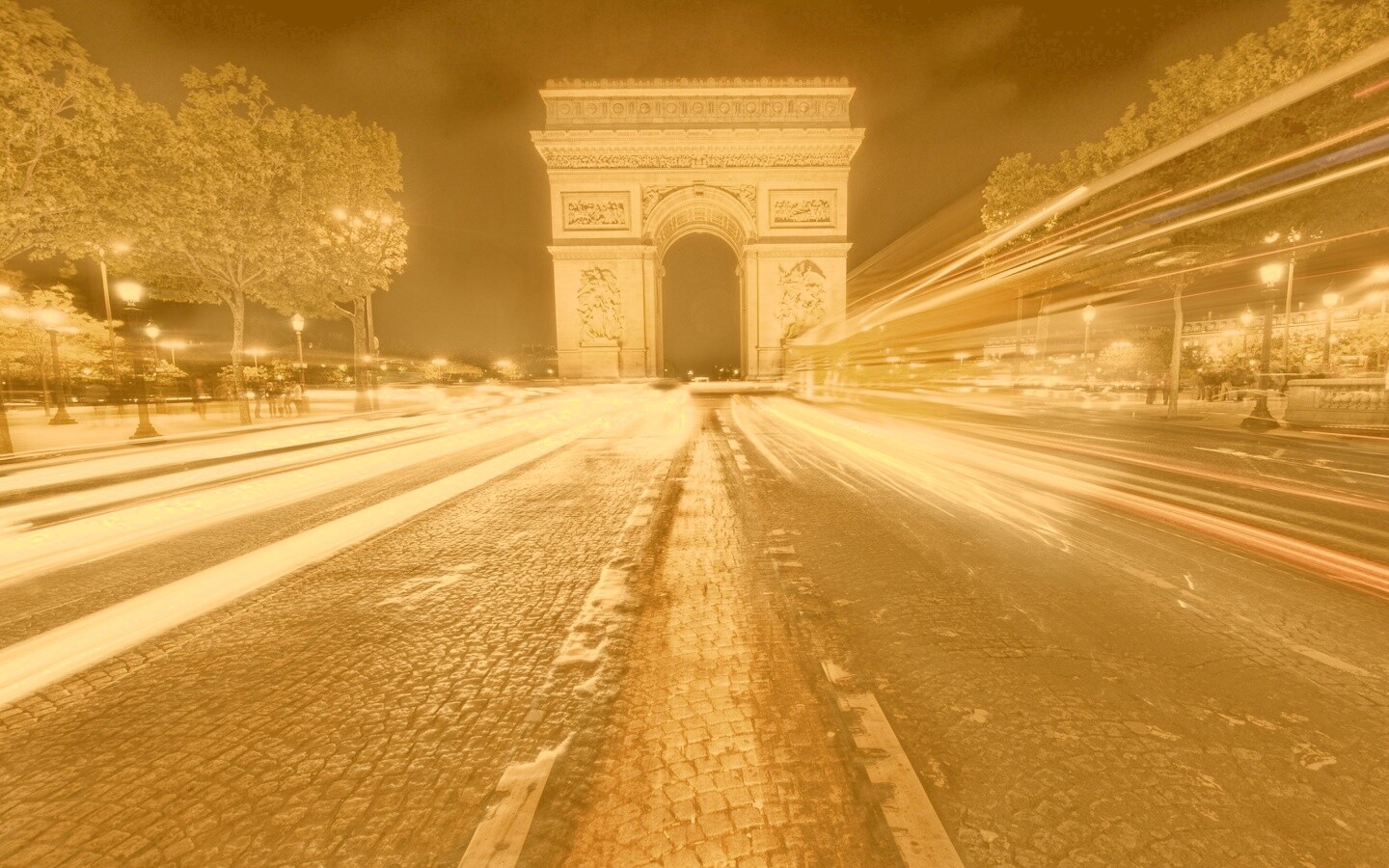 Елисейские поля с Триумфальной аркой обои