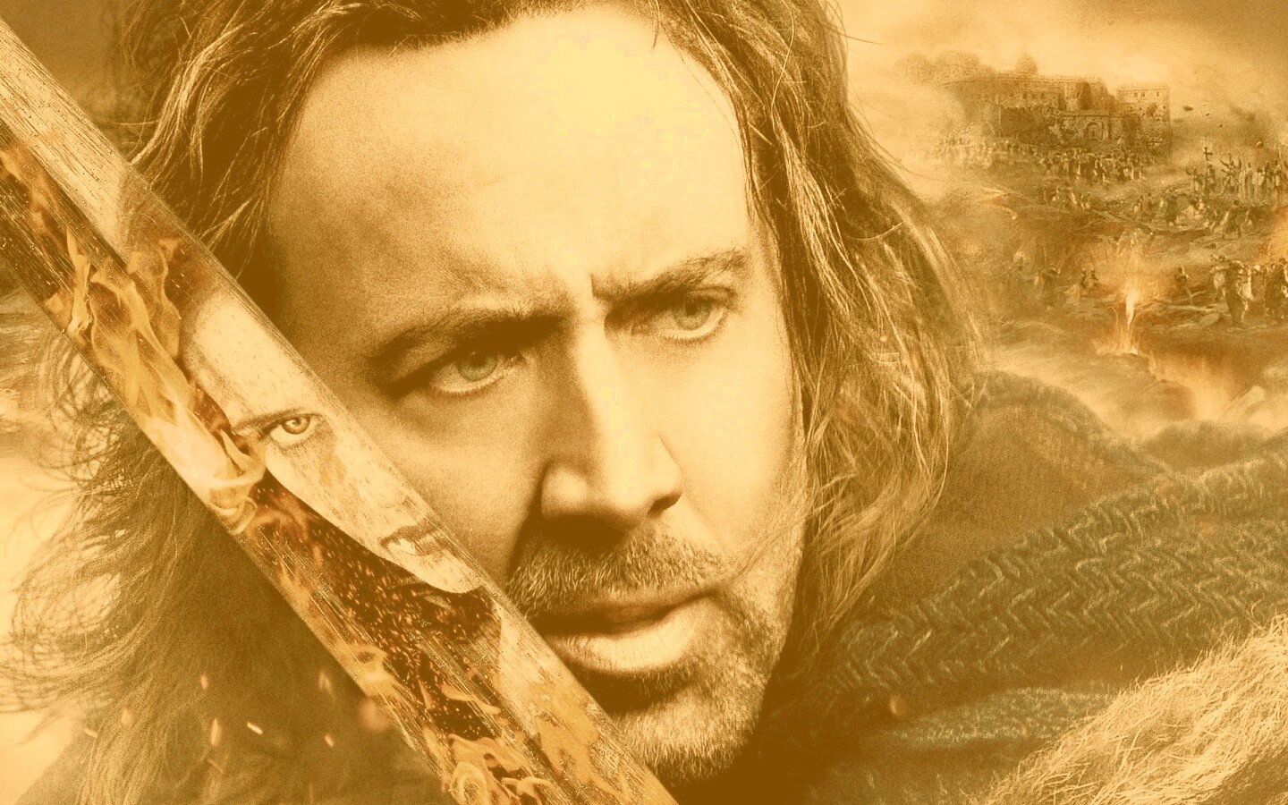 Николас Кейдж в фильме Время ведьм обои