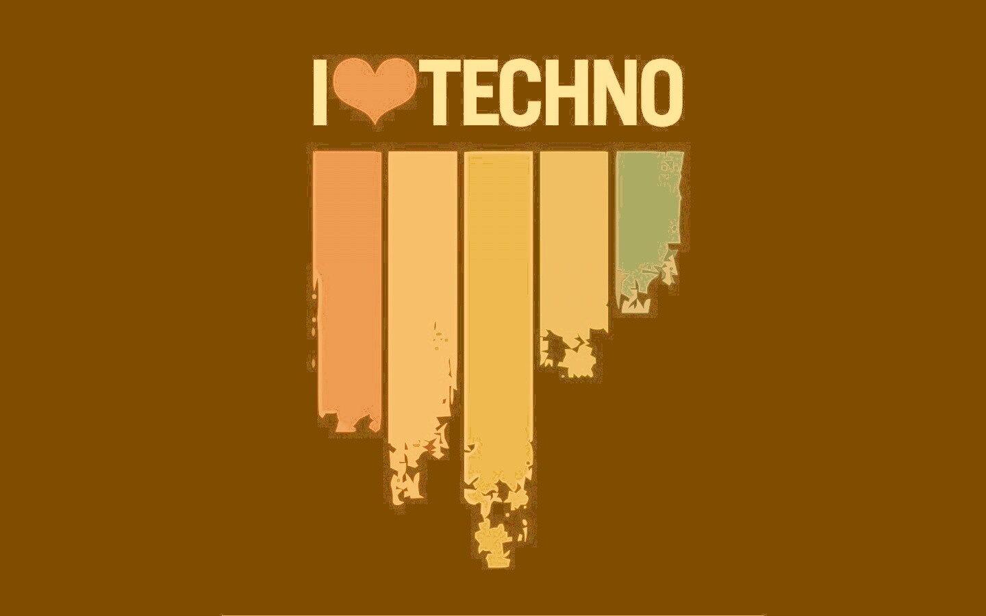 Я люблю техно обои