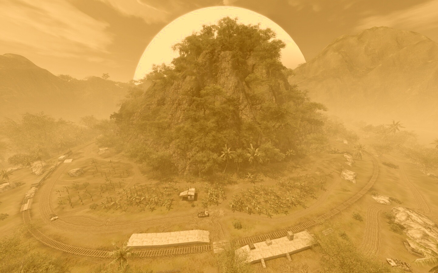 Железная дорога в тропиках из Crysis обои