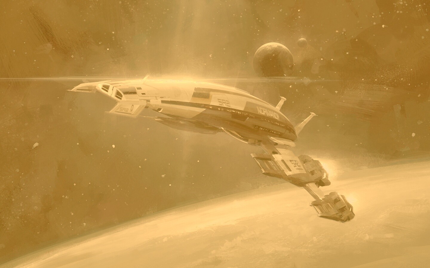 Корабль Normandy обои