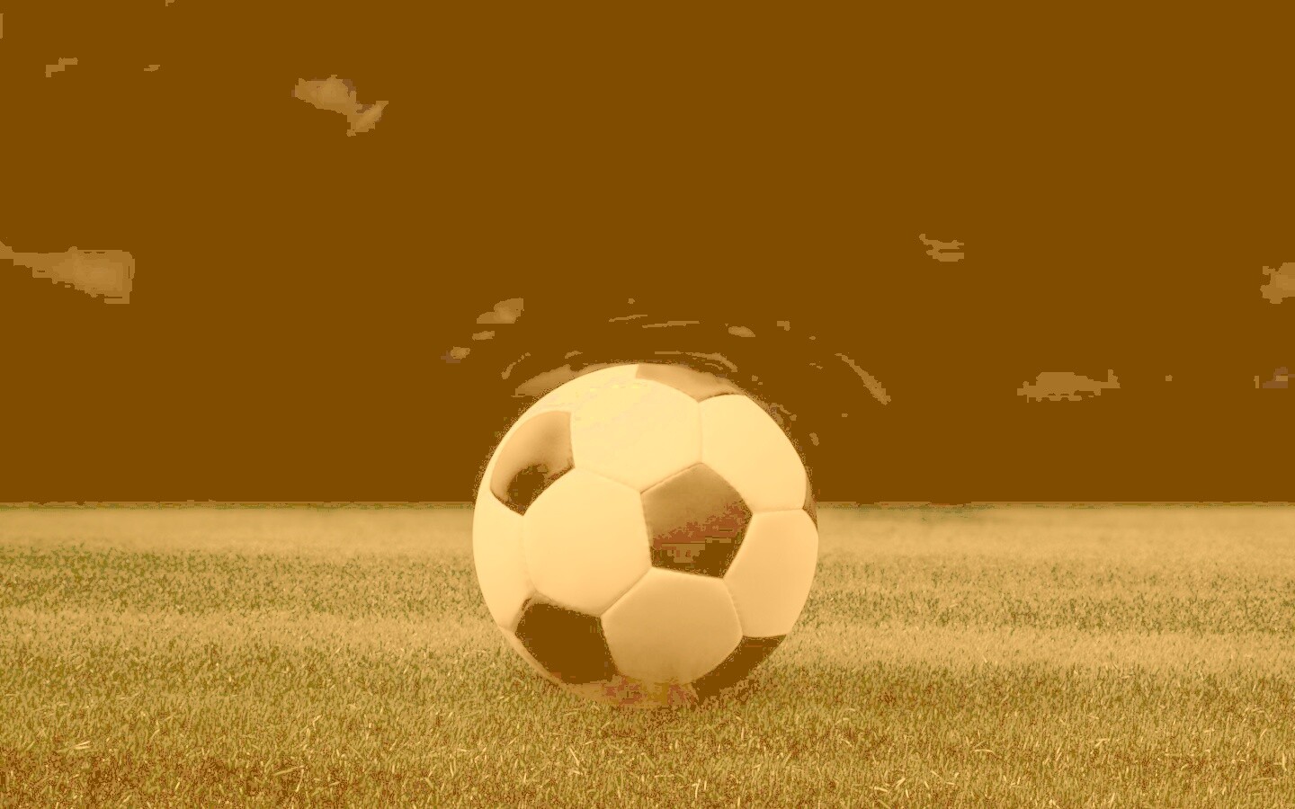 Футбольный мяч на темном поле обои