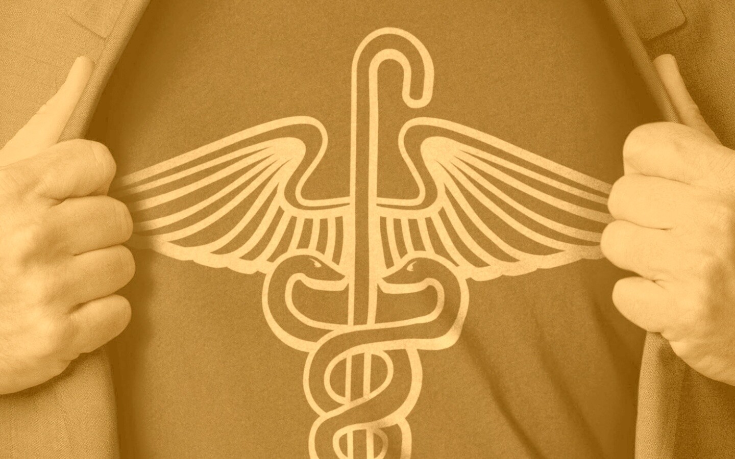 Футболка со змеями и тростью обои