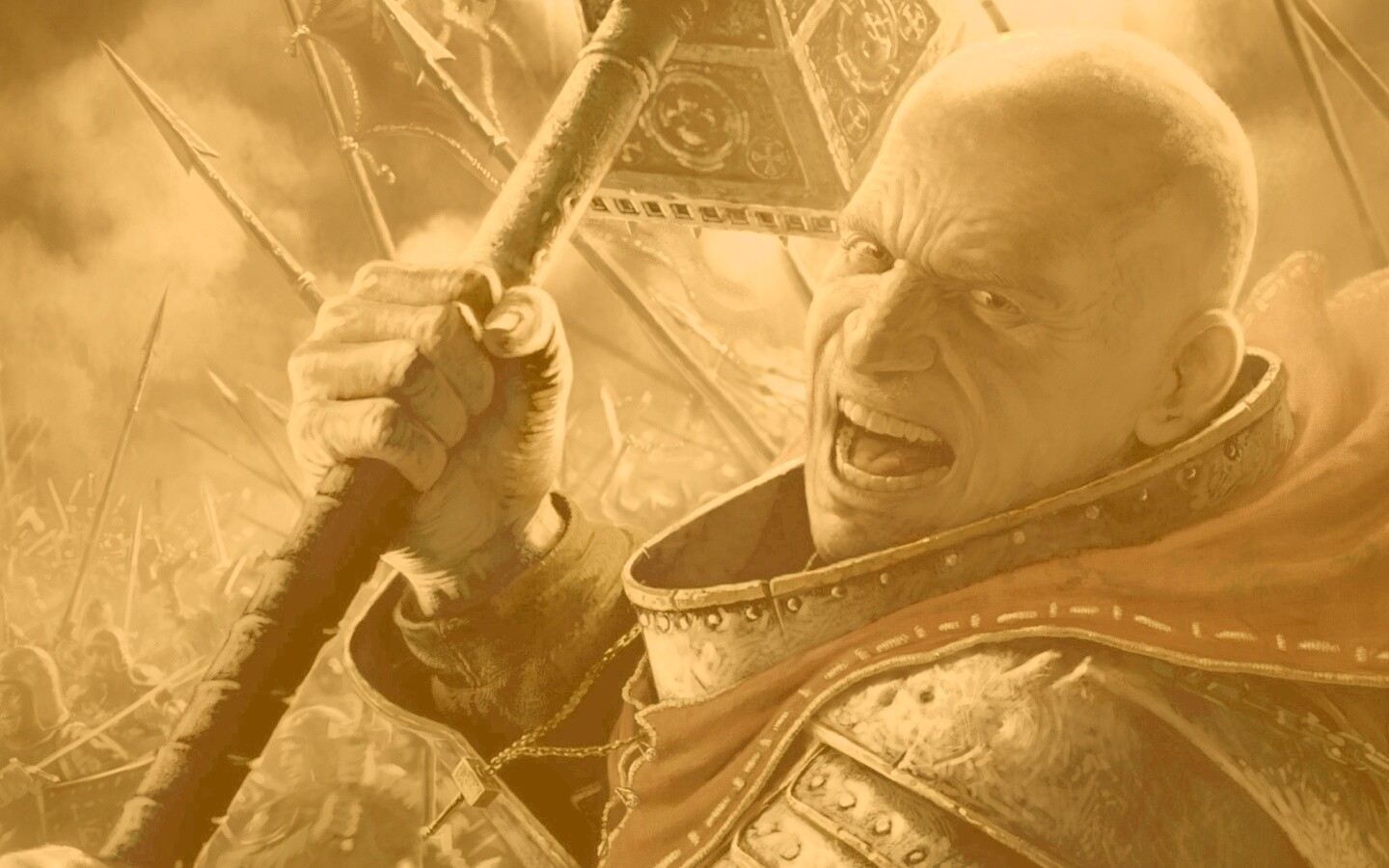 Воин с боевым молотом обои