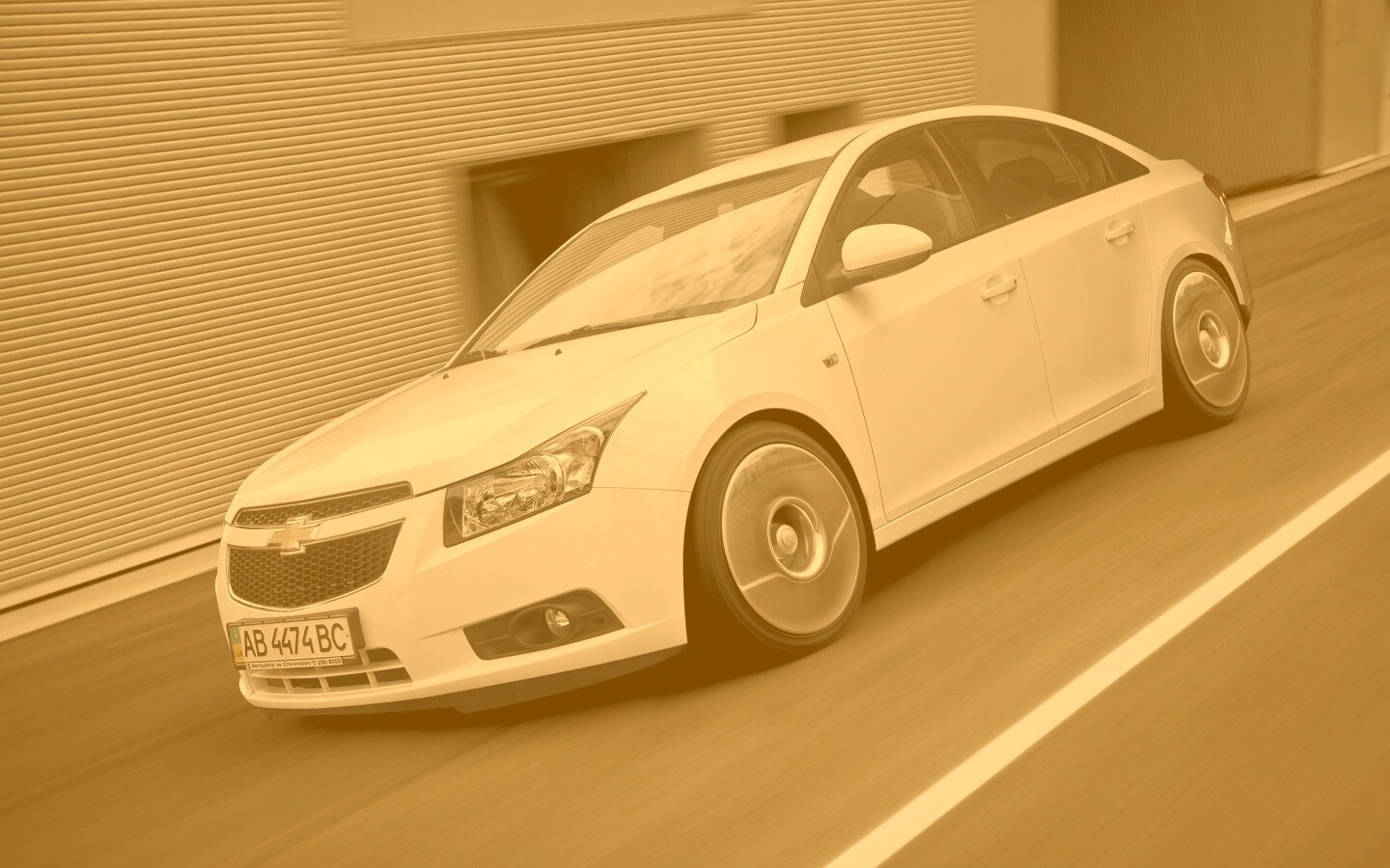 Chevrolet Круз белый седан обои