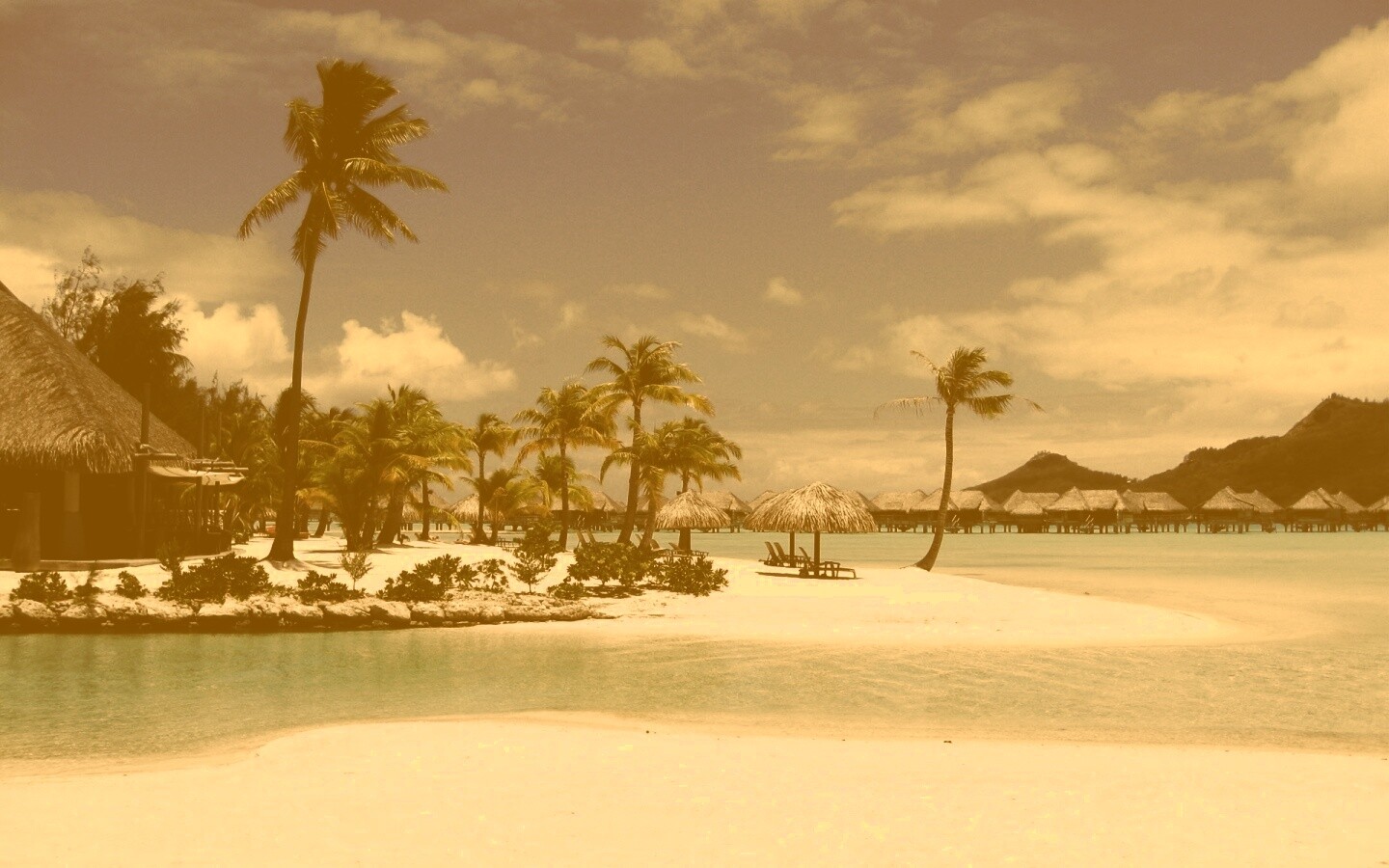 Побережье Бора-бора обои