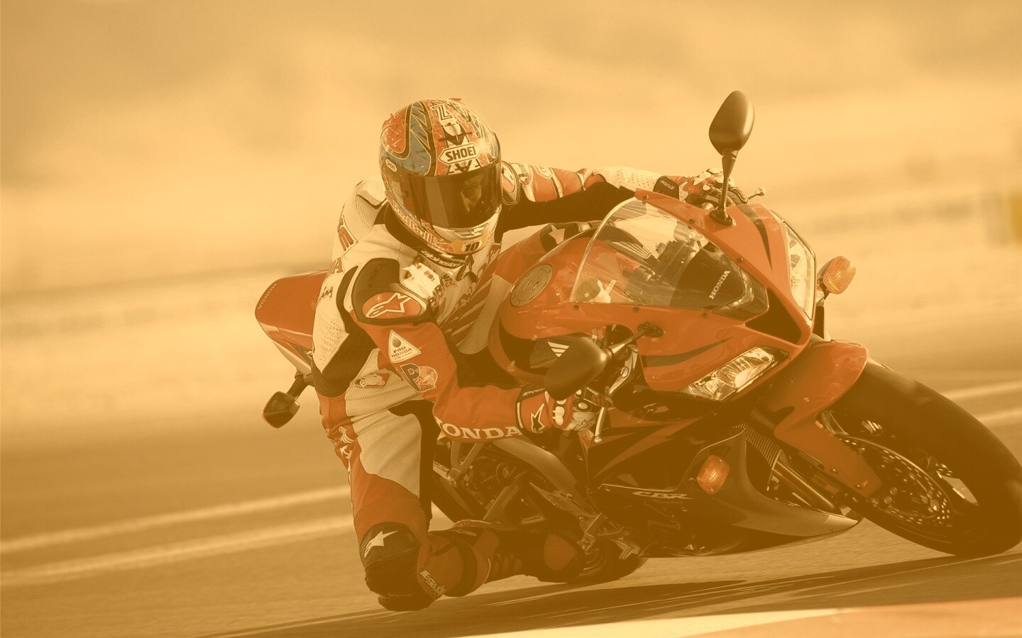 Мотоциклист на Хонде обои