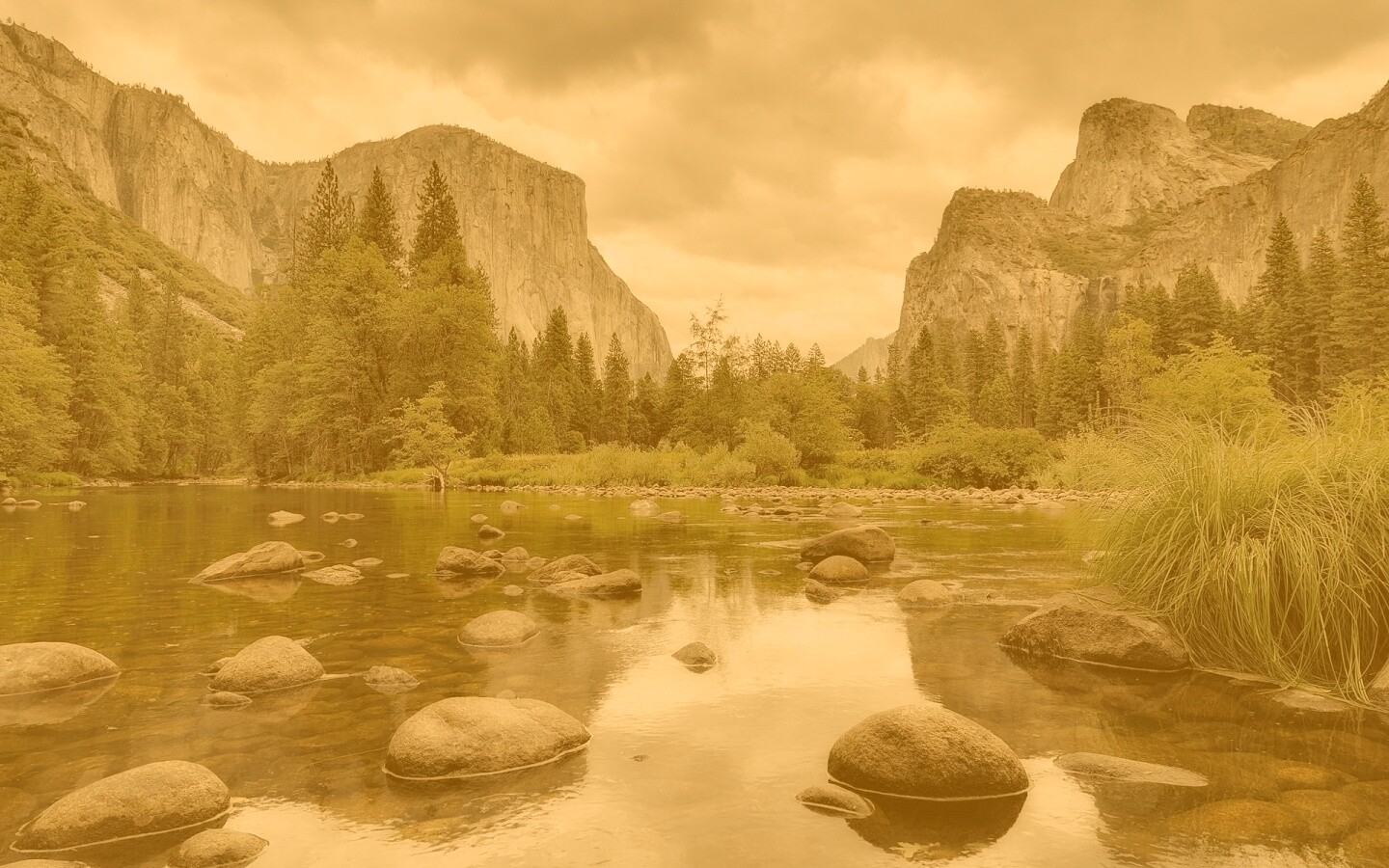 Мелкое русло реки обои