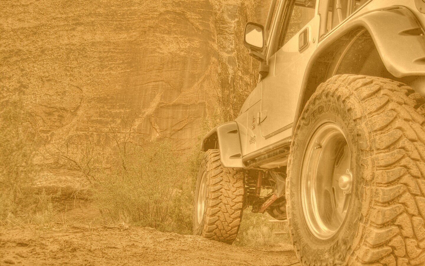 Jeep на бездорожье обои