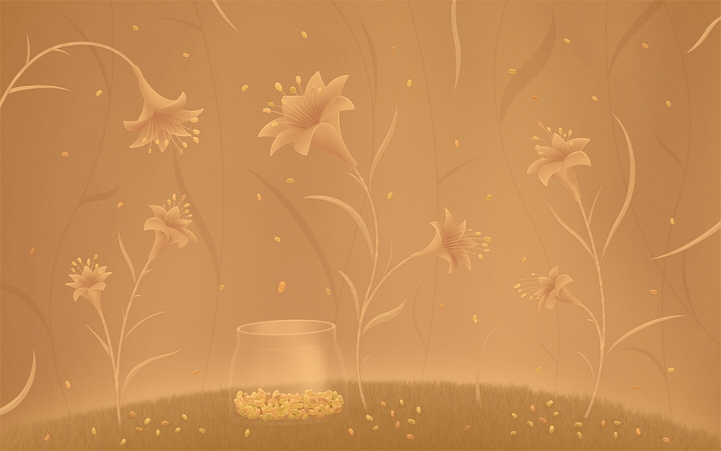 Волшебные цветы и конфетки обои