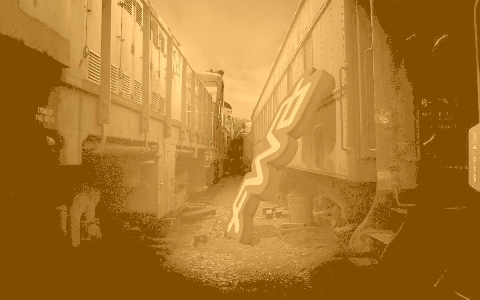 Упавшая вывеска обои