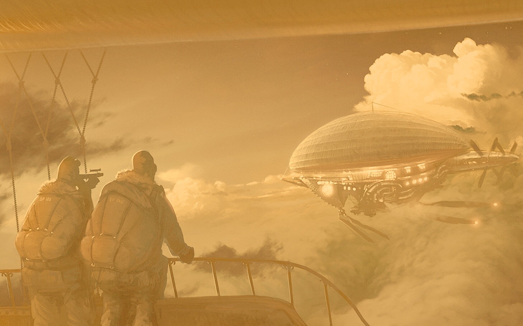 Инопланетный дирижабль обои