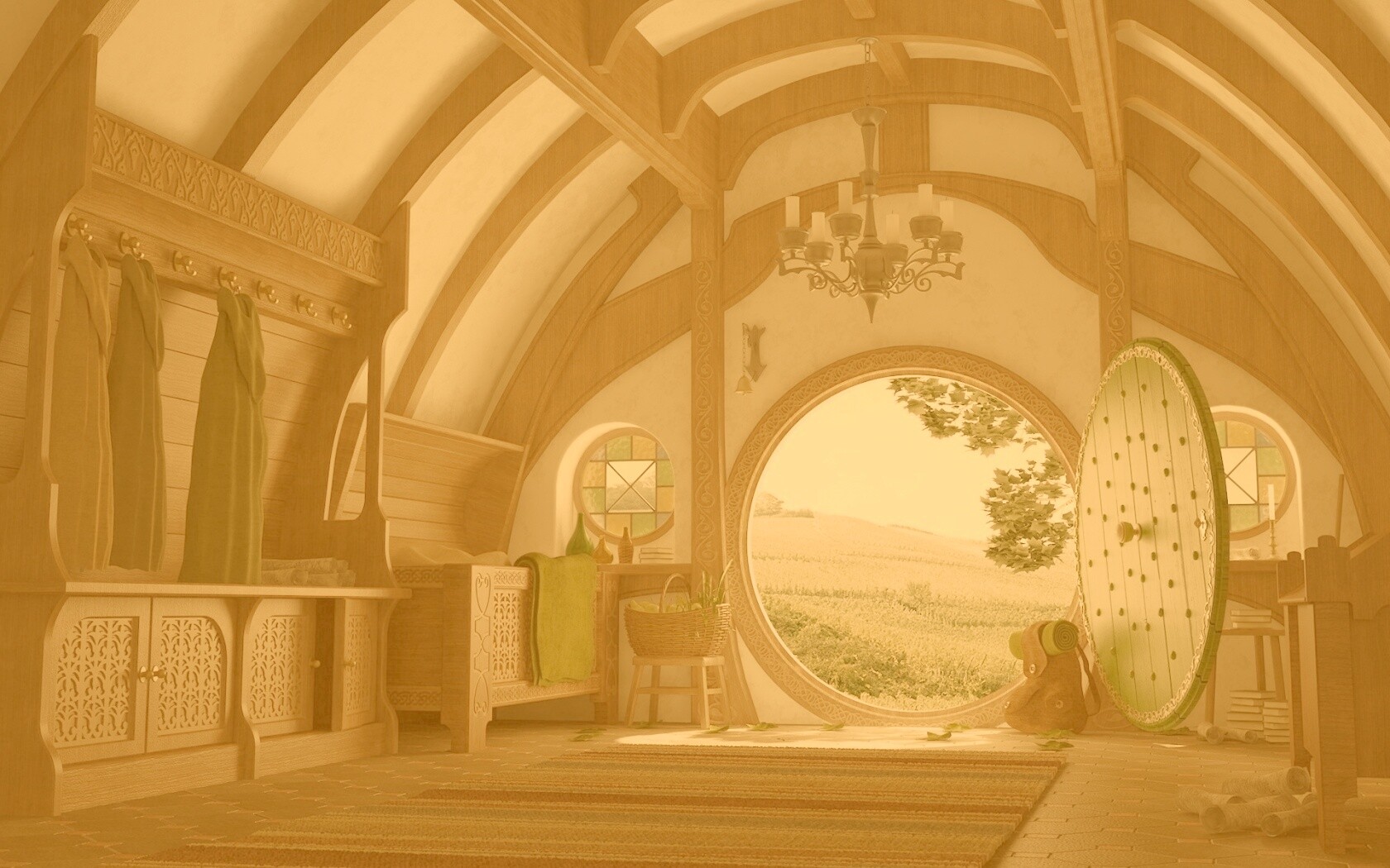 Дом хоббитов обои