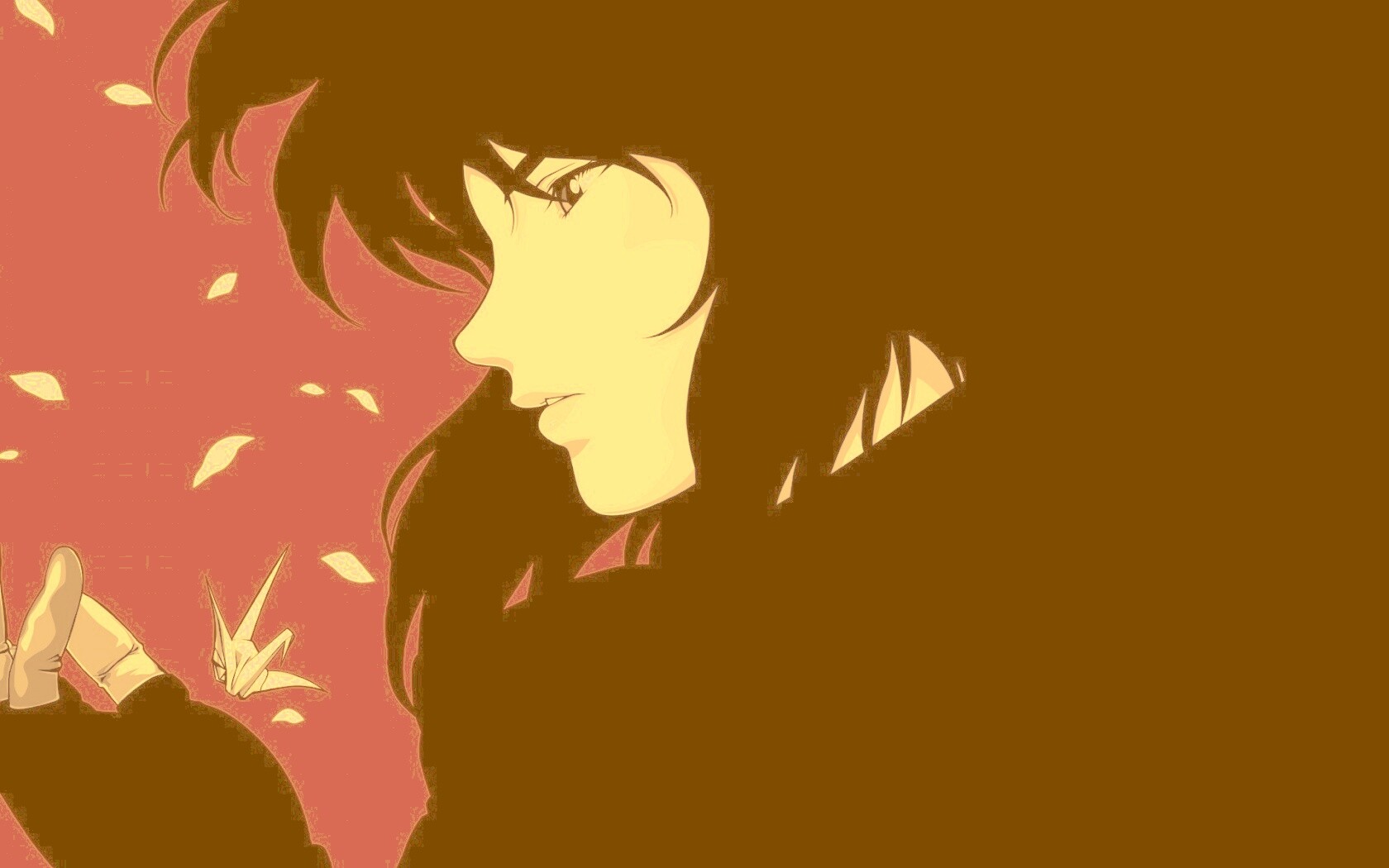 Девушка делает оригами обои