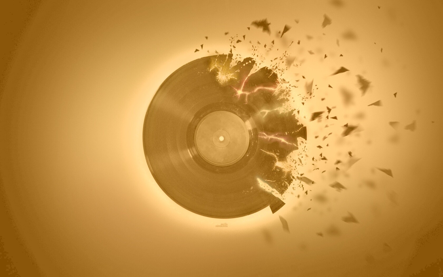 Разрывающийся винил обои