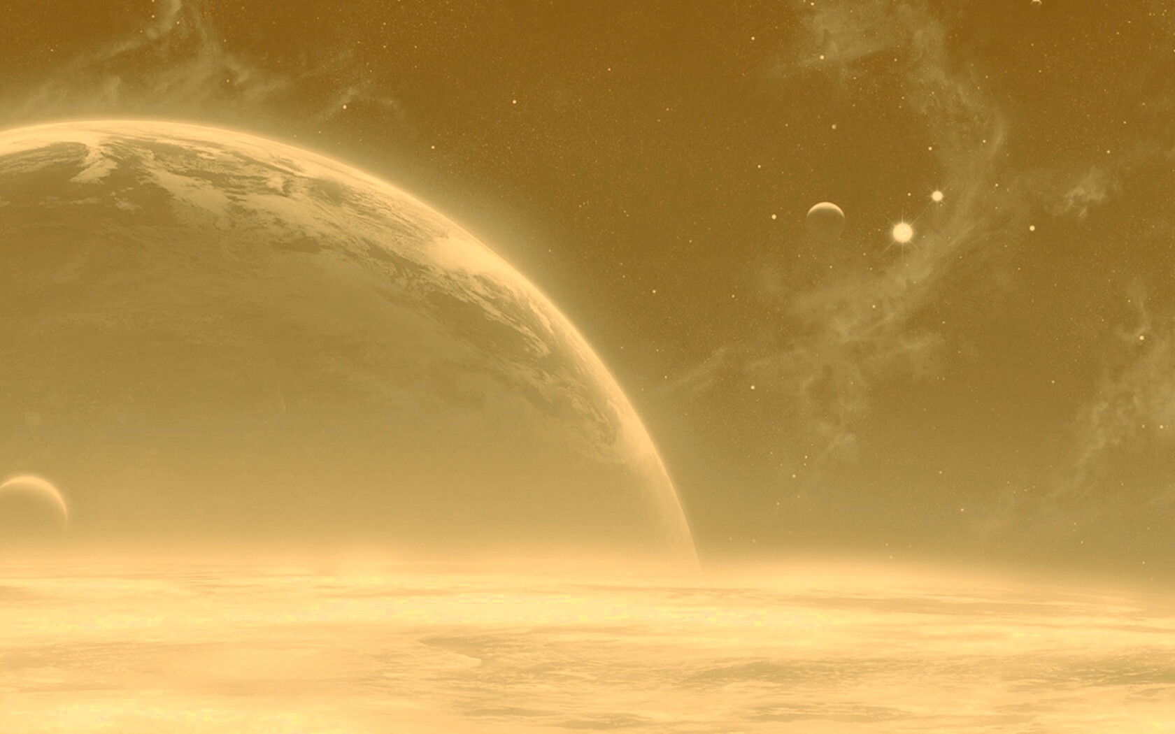 Планета за горизонтом обои